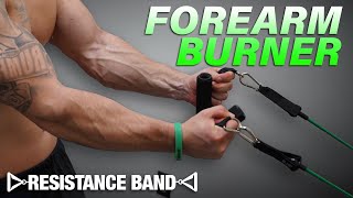 Resistance Band Forearm Workout At Home to Get Ripped [upl. by Artima191]