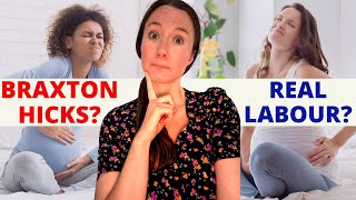 BRAXTON HICKS VS CONTRACTIONS What do Braxton Hickslabour contractions feel like [upl. by Helbon]