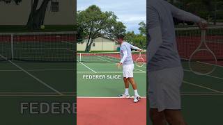 Federer vs Djokovic Backhand Slice [upl. by Kcirdde]