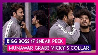 Bigg Boss 17 Sneak Peek  Jan 17 2024 Munawar FaruquiVicky Jain Get Into Ugly Physical Fight [upl. by Arracat525]