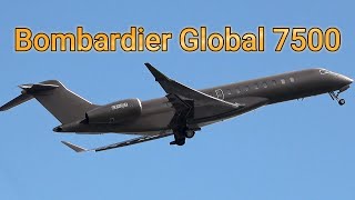 4K Bombardier Global 7500 Private owner at Lisbon Airport [upl. by Eiromem488]