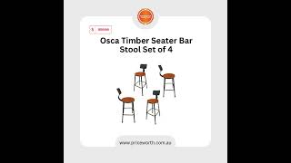 Osca Timber Seater Bar Stool Set of 4 [upl. by Cloris]