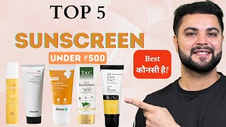 Top 5 Sunscreen Under ₹500 To Remove Pigmentation amp Sun Tan [upl. by Emmey]