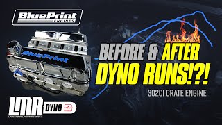 BluePrint Engines 302ci Crate Engine Chassis Dyno Runs in a Fox Body Mustang  Can it make 300rwhp [upl. by Tonkin]