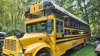 School Bus below window Roof Raise Project SKOOLIE [upl. by Bartholomew]