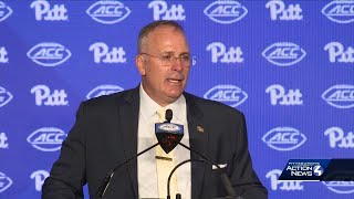 We embrace rivalries Pitts Narduzzi on playing WVU and Penn State [upl. by Kerrill114]