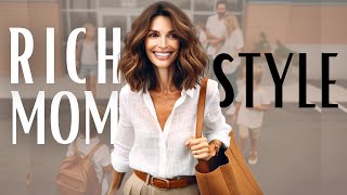 How To Dress Like A RICH WOMAN  Rich Mom Outfits [upl. by Ellehcirt]