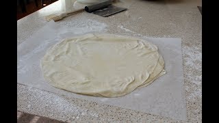 Homemade FIlo or Phyllo Dough  How to Make a Phyllo Dough Recipe from Scratch [upl. by Yirinec]