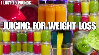 29 POUNDS DOWN  Juicing for WEIGHT LOSS  Health Benefits amp Juicing Recipes [upl. by Anerom266]