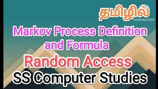 Markov Process Definition and formula  random Access in Tamilsscomputerstudiesmarkovprocess [upl. by Joshua]