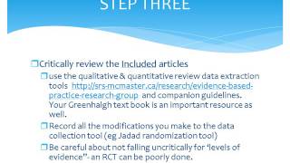 2015 How to use the McMaster data extraction tools for a Critical Review [upl. by Marita635]