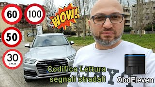 Audi Q5 Fy Intera Video Codifica ObdEleven Attivazione dei segnali stradali [upl. by Ellerey]