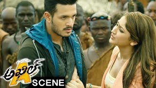 Akhil Finished Mambo Brother And Saves Tribals From Goons  Akhil Movie Scenes [upl. by Olly]