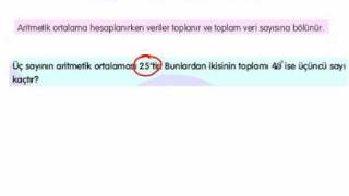 4 Sınıf Aritmetik Ortalama Konu Anlatımı 4 5 sınıf matematik videoları konu anlatımları okuma yazma öğretimi [upl. by Reggis]