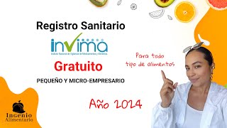 Registro sanitario para alimentos y bebidas GRATUITO [upl. by Anehta]