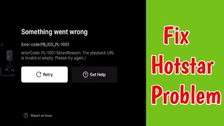 Fix Hotstar Something went wrong please try again error  Hotstar error pl 1001  pl 1001 error [upl. by Noived]