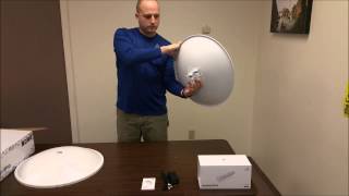 Ubiquiti Networks PowerBeam M5 AC PBE5AC500 unboxing amp assembly by Intellibeamcom [upl. by Whyte]