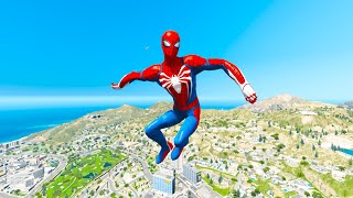 GTA 5 Spiderman Epic Jumps CompilationGTA V Fails Funny Moments [upl. by Sunev]