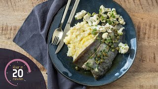 Forel met bloemkool en gestampte aardappelen  Klaar in 20 minuten [upl. by Neeuq]