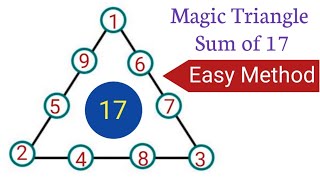 Magic Triangle  Magic Triangle maths puzzles  Magic Triangle Trick  Magic Triangle 19 [upl. by Sitnik]