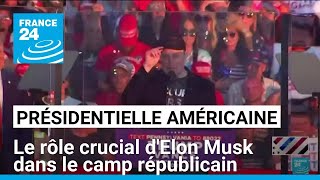 Présidentielle américaine  le rôle crucial dElon Musk dans le camp républicain • FRANCE 24 [upl. by Cypro]