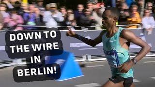 THRILLING Finish To Mens Race At Berlin Marathon 2024 [upl. by Klug]