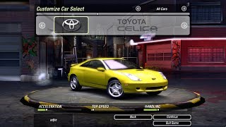 MENTHOK TOYOTA CELICA THE GRIPPIEST CAR IN GAME  NFS UNDERGROUND 2 [upl. by Aennil]