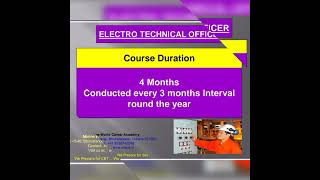 Electro Technical Officer ETO Details [upl. by Aiciles]