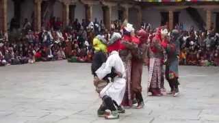 Punakha 2015 Tsechu Festival Pholay Molay Dance of the Noblemen and Ladies [upl. by Valdas]