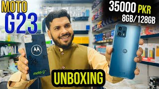 Motorola Moto G23 Unboxing Detailed  Price In Pakistan [upl. by Adnorehs236]