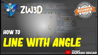 ZW3D How To Draw Line With Angle [upl. by Charpentier]