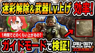 【CoDBO6 ゾンビ】迷彩解除＆武器レベル上げ効率2倍XP無しで1時間どのくらい上がるか検証『ガイドモードが1番効率良いかも』【女性ゲームVTuber胡桃さらり】【女性VTuber】 [upl. by Zerk460]