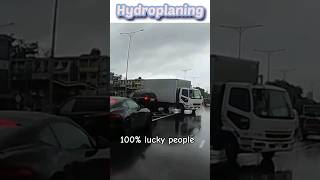 Hydroplaning with 100 lucky people 😯 hydroplaning truck offroad driver automobile viral fyp [upl. by Sweeney]