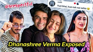 DHANASHREE VERMA BEING SELFISH amp DISRESPECTING HER HUSBAND YUZI CHAHAL [upl. by Sissel]