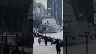 Type 052DL frigate docked at the North Bund of Shanghai [upl. by Zaraf262]