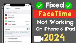 How To Fix FaceTime Not Working On iPhone amp iPad 2024 [upl. by Horst435]