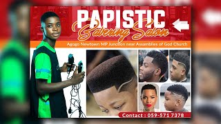 Design Barbering Salon PosterBanner Design in Photoshop   Step by Step Tutorials [upl. by Agnew]