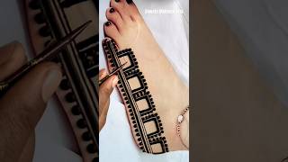 Easy Leg mehndi design simple mehndi mehndidesign shorts youtubeshorts [upl. by Naujed415]