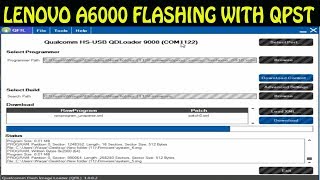 How To Flash Lenovo A6000 With QPST Qfil Flash Tool [upl. by Rufford]