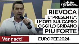 Vannacci a Roma rievoca il quotPresentequot quotI nonni morti sul Carso oggi lo gridano più fortequot [upl. by Sirehc770]