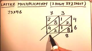 LATTICE MULTIPLICATION METHOD 2 DIGIT BY 2 DIGIT [upl. by Belshin]