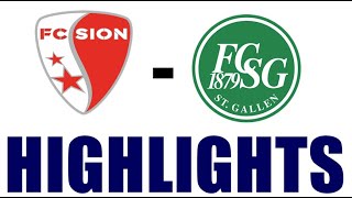 FC Sion vs St Gallen 22 Highlights  Swiss Super League 202425 [upl. by Euqilegna129]