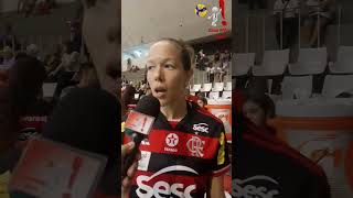 SescFlamengo 3x0 Tijuca TC pelo Carioca Feminino Michelle Pavão falou após o jogo flamengo volei [upl. by Jarvis]