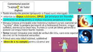 ”Saștept” de Tudor Arghezi comentariu literar eul liric tema idei mesaj figuri de stil [upl. by Baryram899]