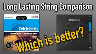 DAddario XT vs EXP  Best Long Lasting Acoustic Strings [upl. by Ahsieyn36]