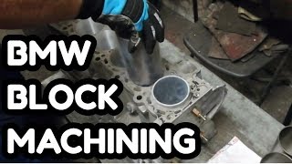 BMW M54 BLOCK machiningliners cylinders replacement Engine rebuild DIY and SWAP 6 [upl. by Pani]