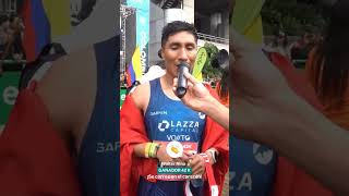 Walter Nina 🇵🇪🥇 Gana maratón de Medellín medellin walternina peru running marathon maraton [upl. by Galatia]