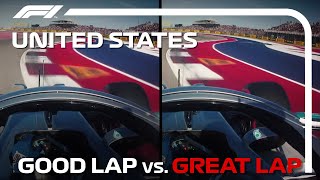 Good Lap vs Great Lap With Valtteri Bottas  United States Grand Prix [upl. by Esimorp26]