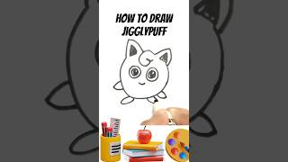 How to Draw Jigglypuff from Pokemon ‼️🐱easydrawing kidsdrawing drawing [upl. by Masuh699]