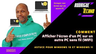 Comment projeter lécran dun pc sur un autre pc en wifi [upl. by Granniah]